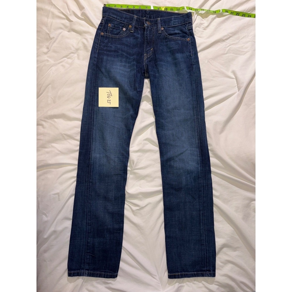 Levis 513 Slim Straight Jeans Mens 28x32 Blue Medium Wash 05513-0504 T06-25